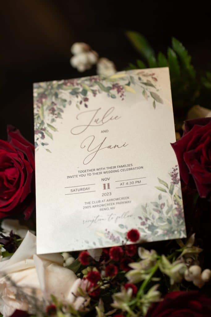 niki ross photography invitations
romantic november wedding