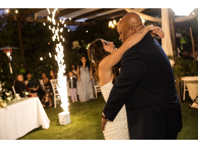 First dance Reception sparklers Reno